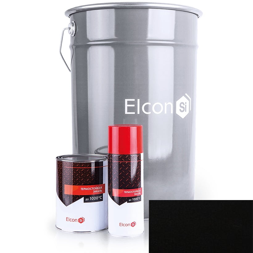 Термостойкая краска Elcon черный 1200С
