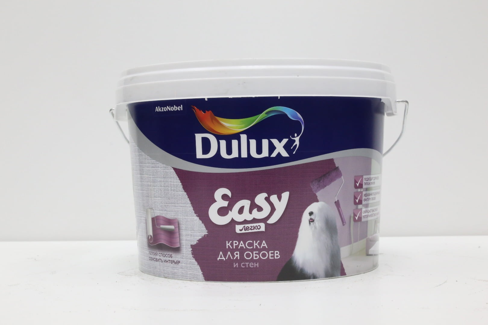 Матовая водно-дисперсионная краска Dulux для обоев и стен